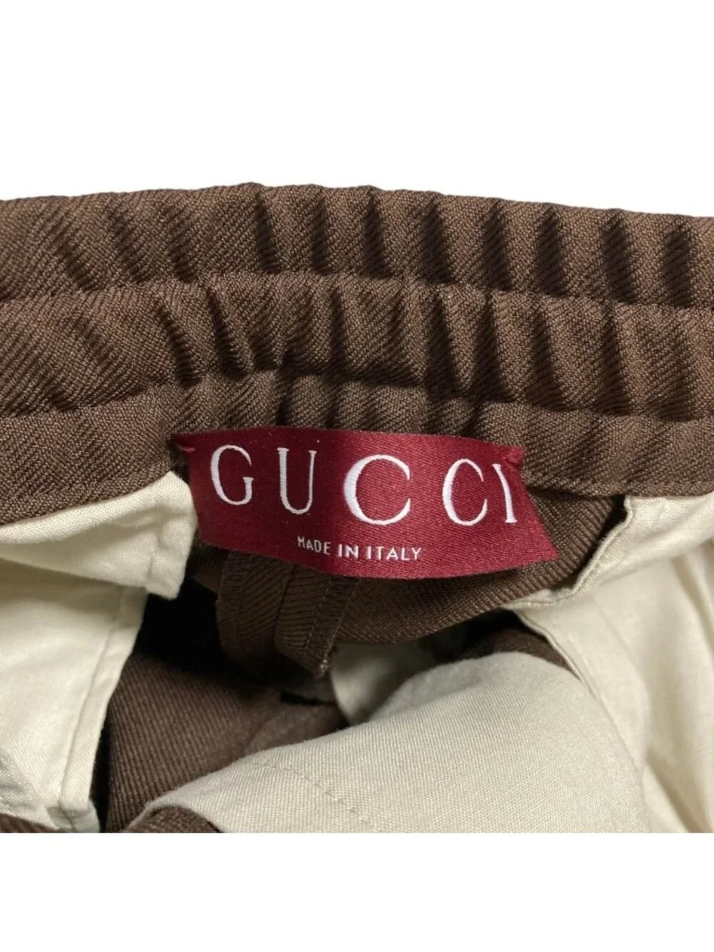 Gucci Fluid Drill Pants Brown Sweatshirt Jersey Spring Summer Fall Winter 48